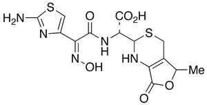 2(R)-2-[(Z)-2-(Aminothiazol-4-yl)-2-(hydroxyimino)acetamido)]-2-[(2RS,5RS)-5-methyl-7-oxo-2,4,5,7-tetrahydro-1H-furo[3,4-d][1,3]thiazin-2-yl]acetic Acid